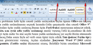 Digər versiyalı Word proqramı üçün yadda saxlamaq