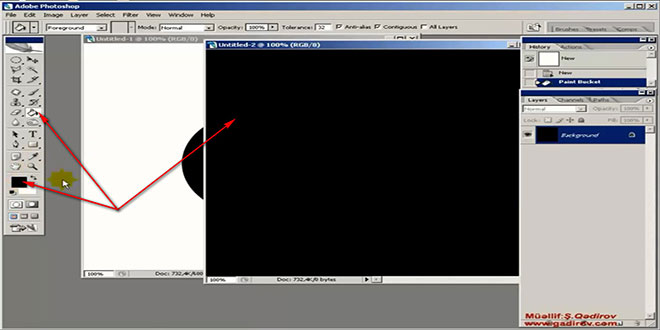 Elliptical Marquee Tool alətinin izahı