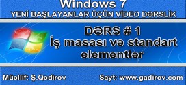 Windows 7-də iş masası