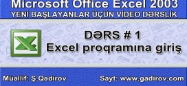 Microsoft Excel 2003 proqramına giriş