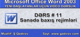 Sənədə baxış rejimləri