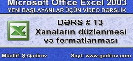 Xanaların düzlənməsi və formatlaşdırılması