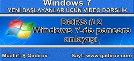 Windows 7-də pəncərə anlayışı
