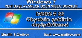 Obyektin şəklinin dəyişdirilməsi