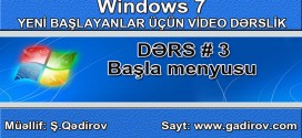 Windows 7-də başla menyusu