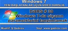 Windows 7-də siçanın parametrlərini tənzimləmək
