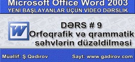 Orfoqrafik və qrammatik səhvlərin düzəldilməsi