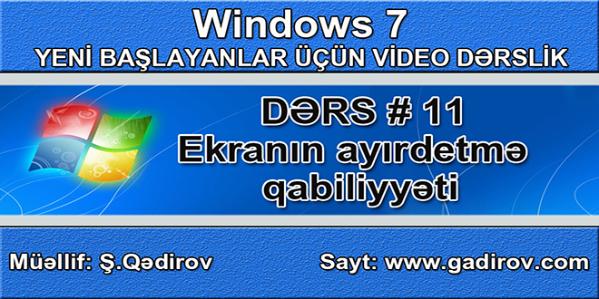 Ekranın ayırdetmə qabiliyyəti