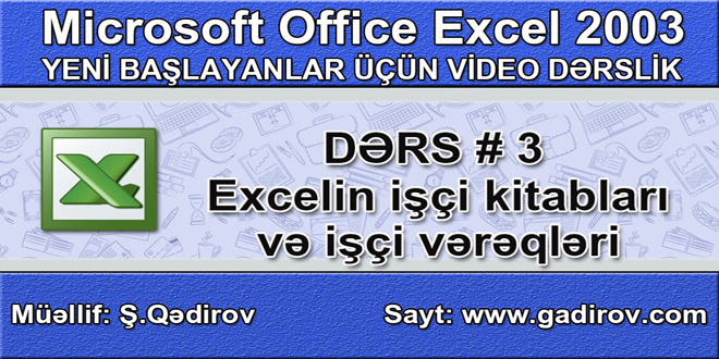 Excelin işçi kitabları və işçi vərəqləri