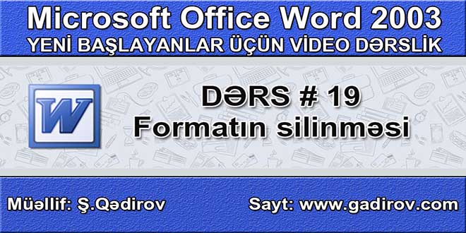 Formatın silinməsi