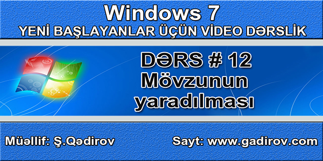 Mövzunun yaradılması