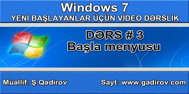 Windows 7-də başla menyusu