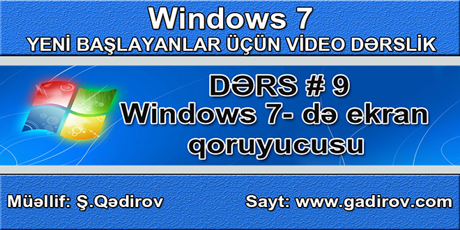 Windows 7 də ekran qoruyucusu