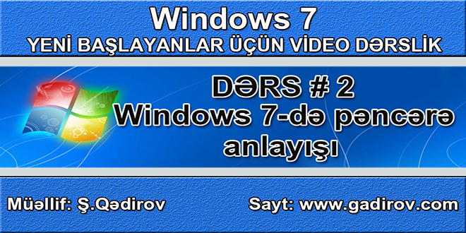 Windows 7-də pəncərə anlayışı