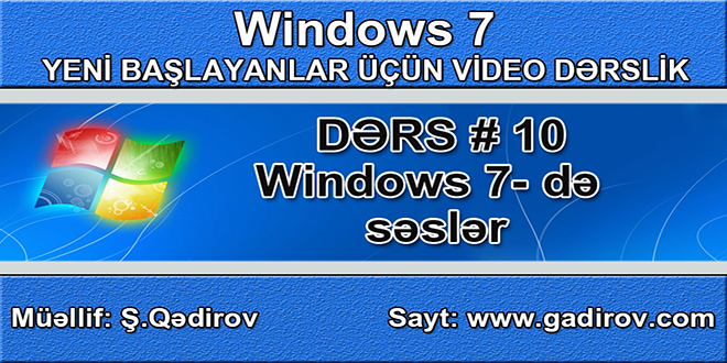 Windows 7 də səslər