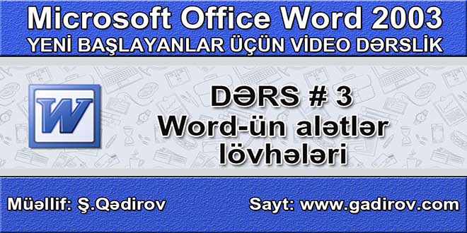 Word-ün alətlər lövhələri