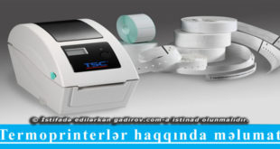 Termoprinterlər haqqında məlumat