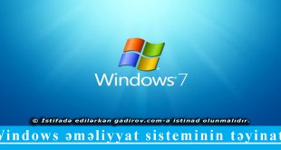 Windows əməliyyat sisteminin təyinatı