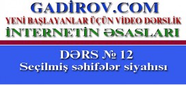 Seçilmiş səhifələr siyahısı