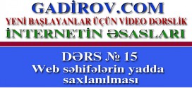 Web-səhifələrin yadda saxlanması