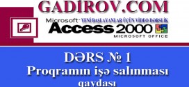 Microsoft Access-in işə salınması qaydası