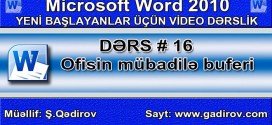 Word 2010 proqramında Ofisin mübadilə buferi
