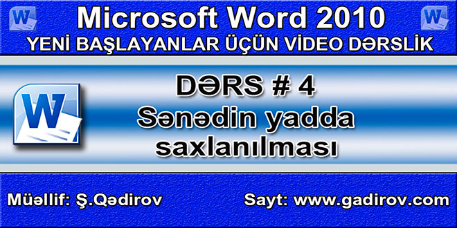 ms word proqramında mətni başqa adla yadda saxlamaq üçün hansı əmrdən istifadə olunur