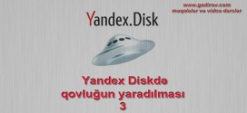 Yandex Diskdə qovluğun yaradılması