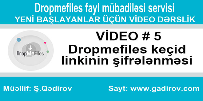 Dropmefiles keçid linkinin şifrələnməsi