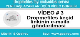 Dropmefiles keçid linkinin e-mailə göndərilməsi