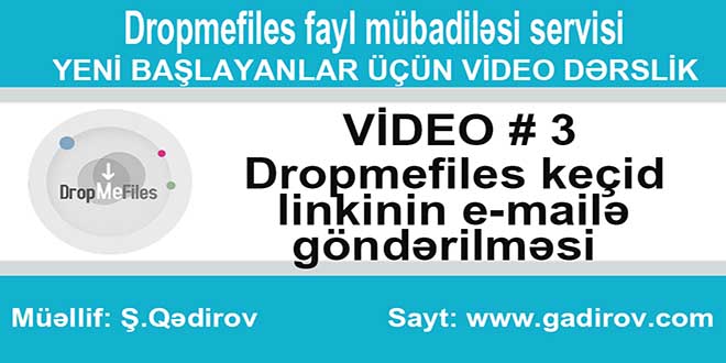 Dropmefiles keçid linkinin e-mailə göndərilməsi