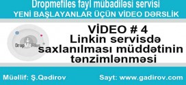 Linkin servisdə saxlanılması müddətinin tənzimlənməsi