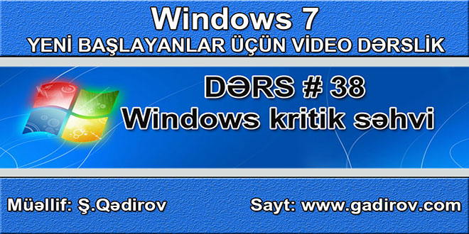 Windows kritik səhvi