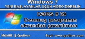 Donmuş proqramın ekrandan çıxarılması