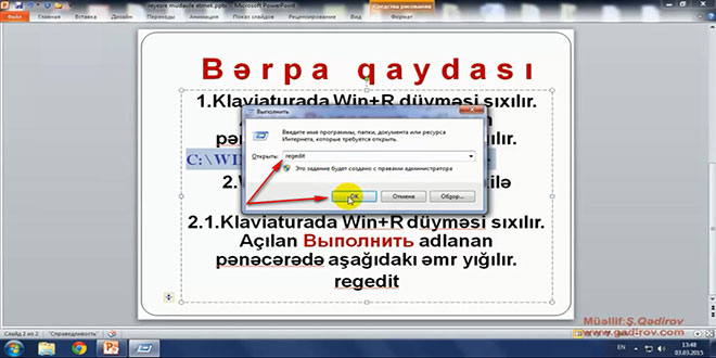 Windows 7-də dil panelinin bərpası