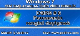 Pəncərənin rəngini dəyişmək