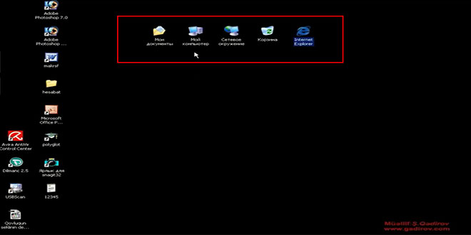 Windows Xp-də standart elementlər