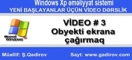 Obyekti ekrana çağırmaq