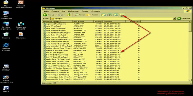 Windows Xp-də şriftlər