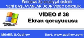 Windows Xp-də ekran qoruyucusu