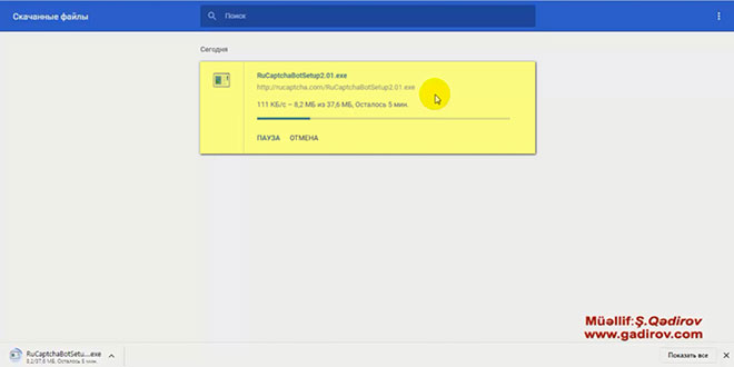 RuCaptcha bot proqramının yüklənməsi
