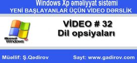 Windows Xp-də dil opsiyaları