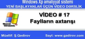 Windows Xp-də faylların axtarışı