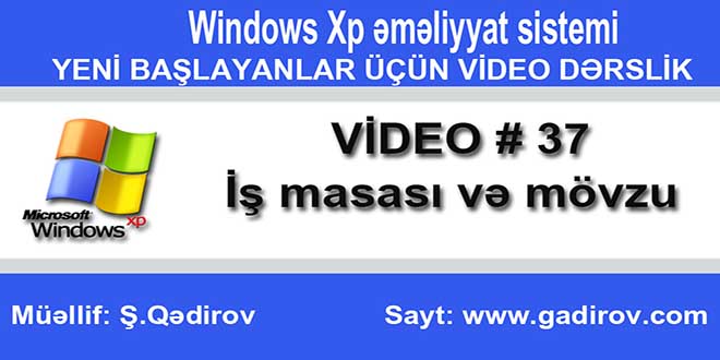 Windows Xp-də iş masası və mövzu