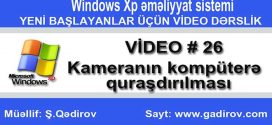 Kameranın kompüterə quraşdırılması