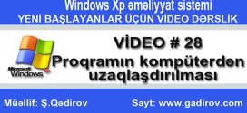 Proqramın kompüterdən uzaqlaşdırılması