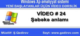 Windows Xp-də şəbəkə anlamı