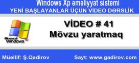 Windows Xp-də mövzu yaratmaq