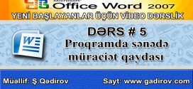 Proqramda sənədə müraciət qaydası
