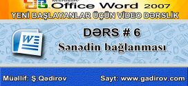 Word 2007-də sənədin bağlanması